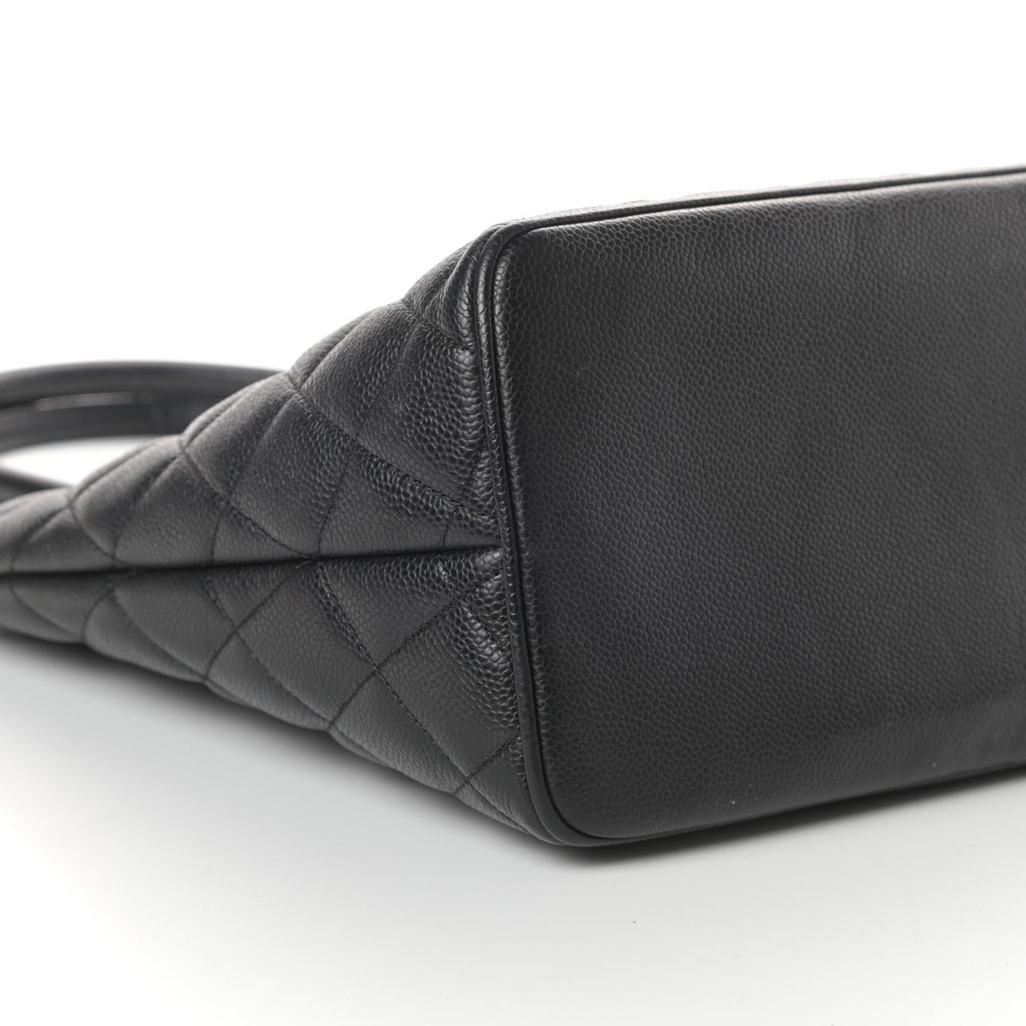 Caviar Quilted Medallion Tote Black