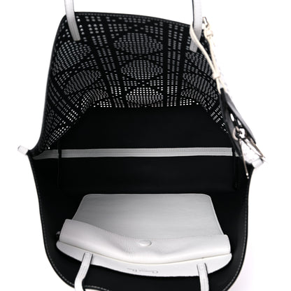 Christian Dior Calfskin Perforated Cannage Dioriva Tote White 5 of 14
