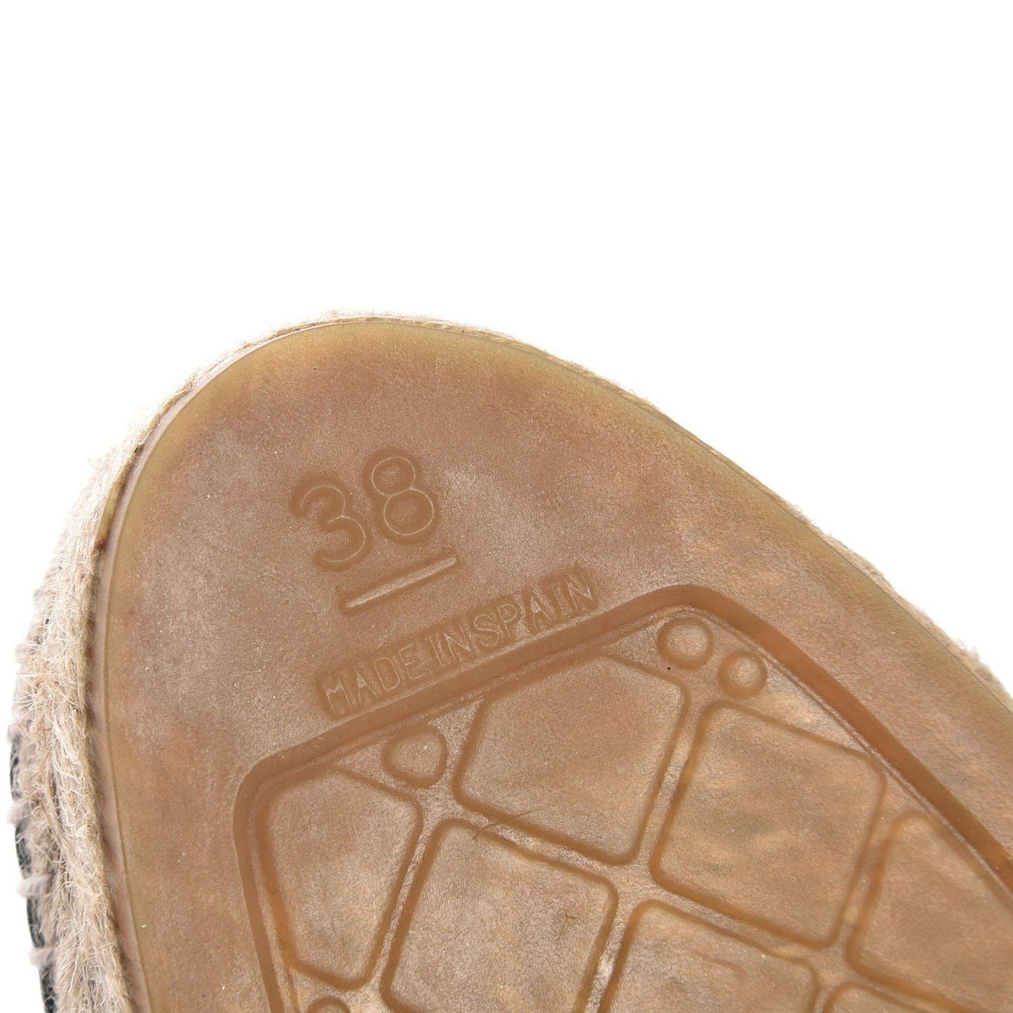 Lambskin Printed CC Espadrilles 38 Black White
