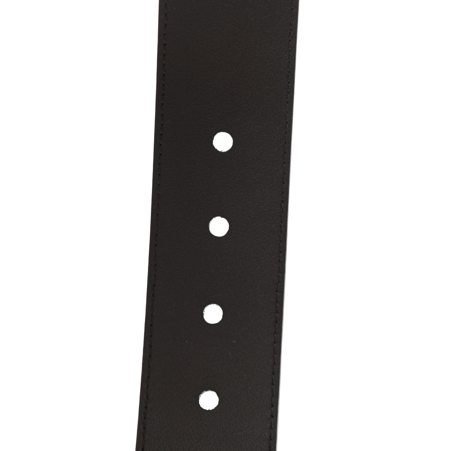 Gucci Monogram Dollar Calfskin 40mm Belt 85 34 Beige Ebony Testa di Moro 4 of 5