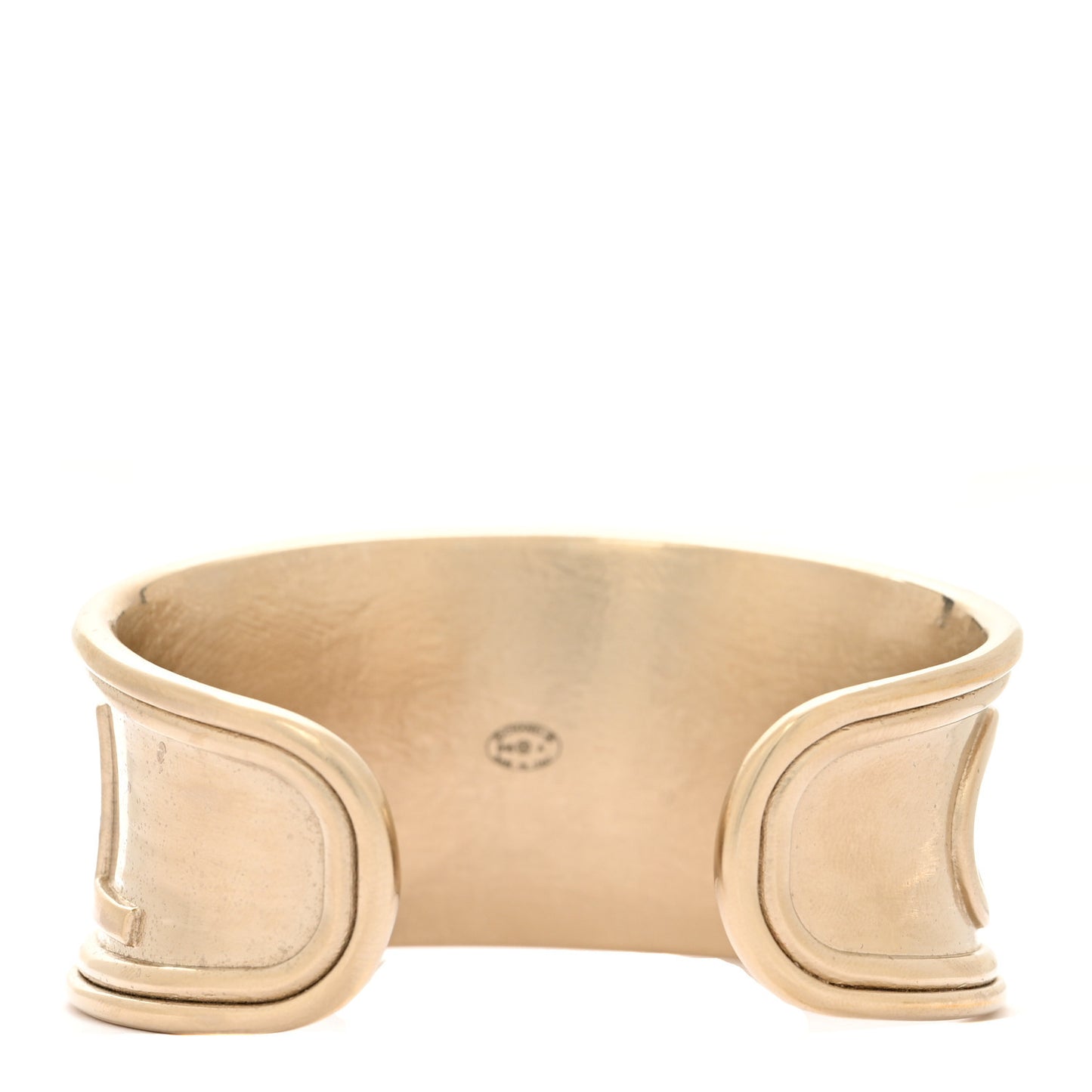 Metal Logo Cuff Bracelet Gold