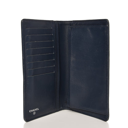 Chanel Caviar Timeless CC Yen Wallet Navy 5 of 7