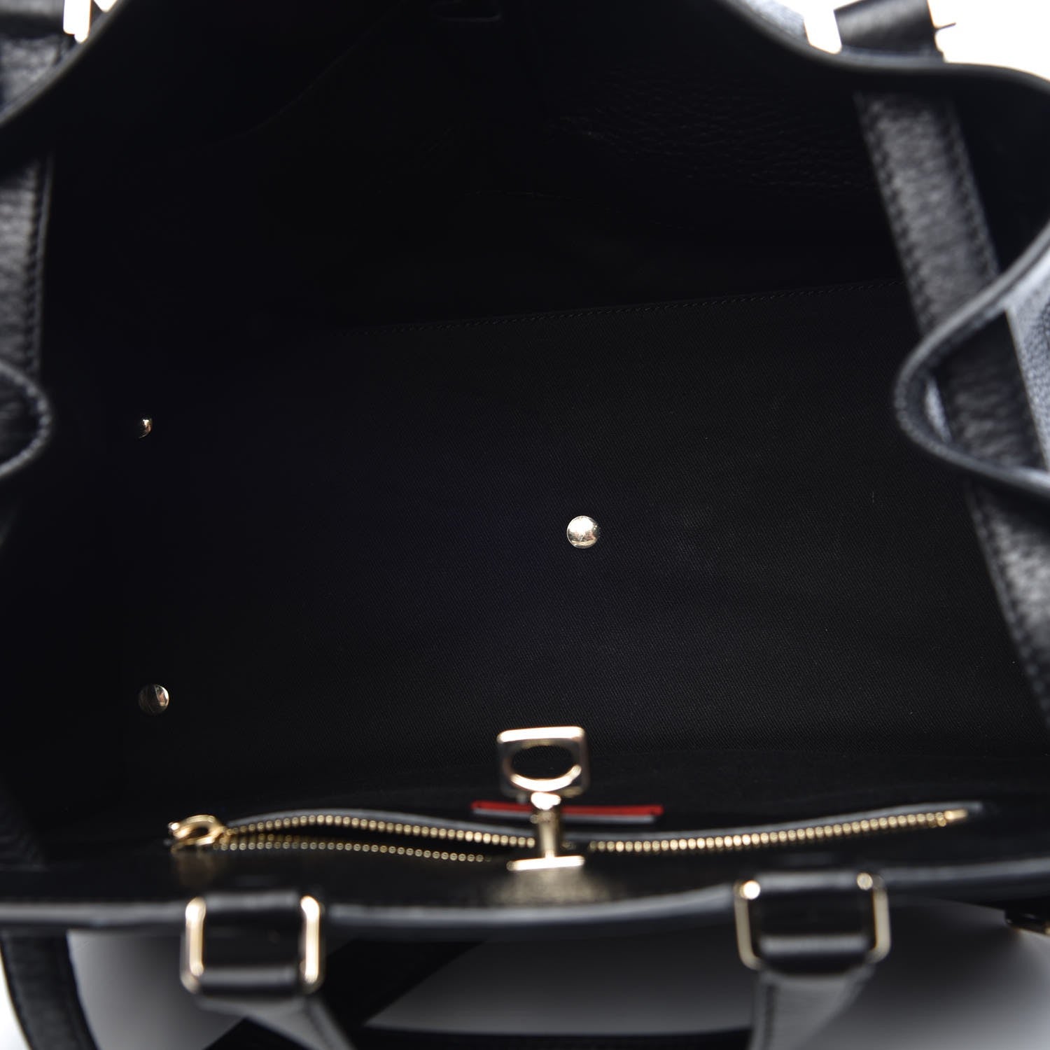 Valentino Garavani Pebbled Calfskin Large JoyLock Satchel Black 6 of 7