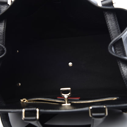 Valentino Garavani Pebbled Calfskin Large JoyLock Satchel Black 6 of 7