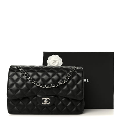 Chanel Lambskin Quilted Jumbo Double Flap Black 12 of 12