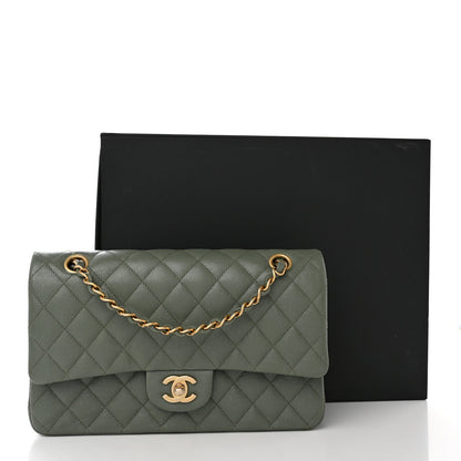 Chanel Iridescent Caviar Quilted Medium Double Flap Light Green 11 of 11
