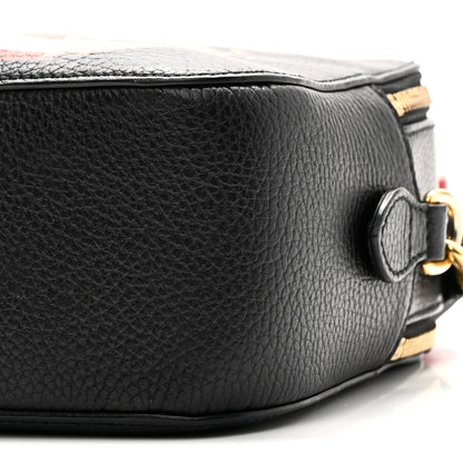 Gucci Grained Calfskin Sylvie Web Kingsnake Small Camera Bag Black Multicolor 11 of 12