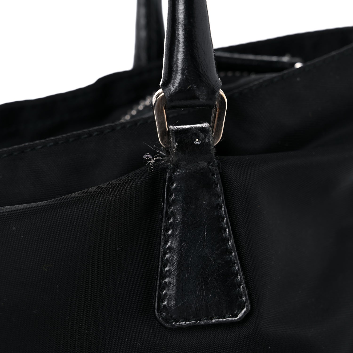 Prada Tessuto Nylon Soft Calf Tote Black 11 of 20