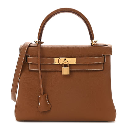 Hermes Togo Kelly Retourne 28 Gold 1 of 10
