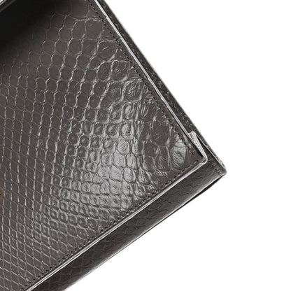 Gucci Calfskin Snake Embossed Small Zumi Shoulder Bag Dusty Grey 11 of 12