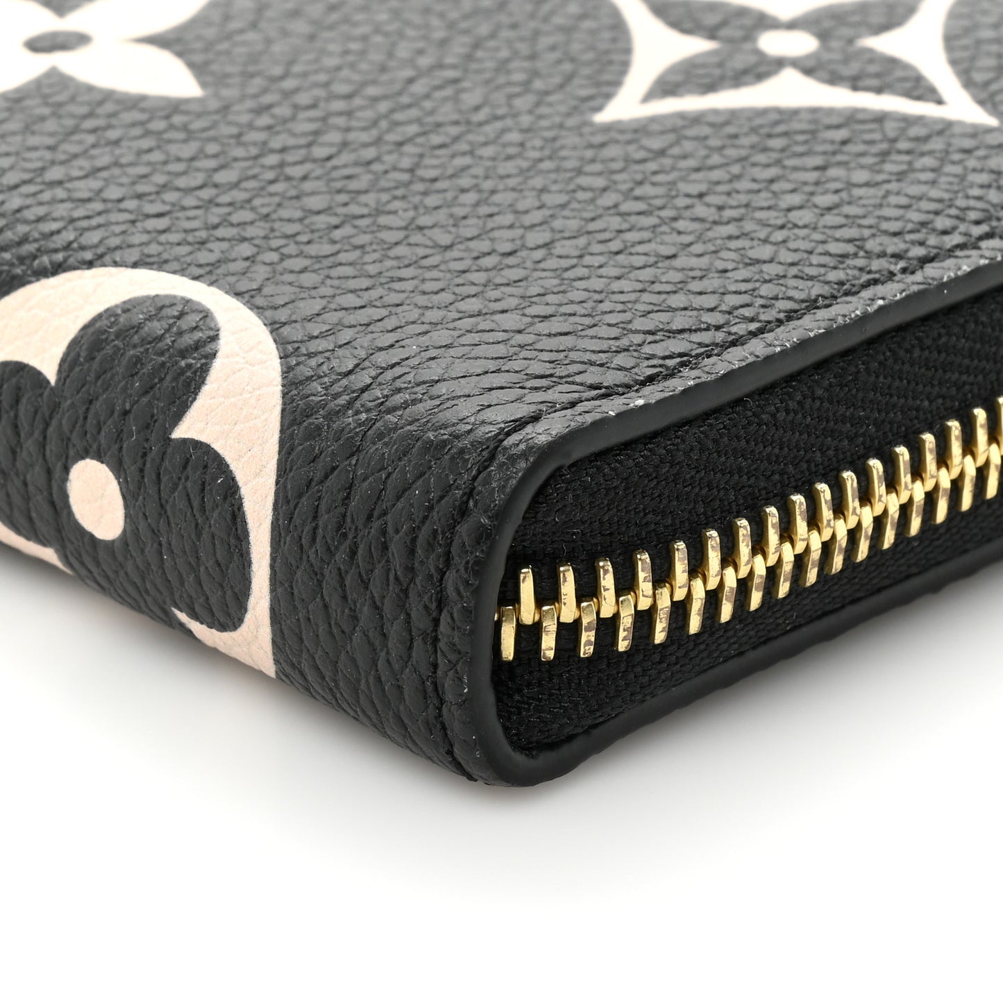 Empreinte Monogram Giant Clemence Wallet Black Beige