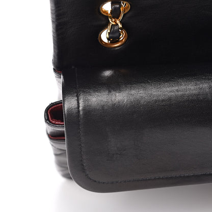 Chanel Lambskin Quilted Medium Double Flap Black 8 of 15