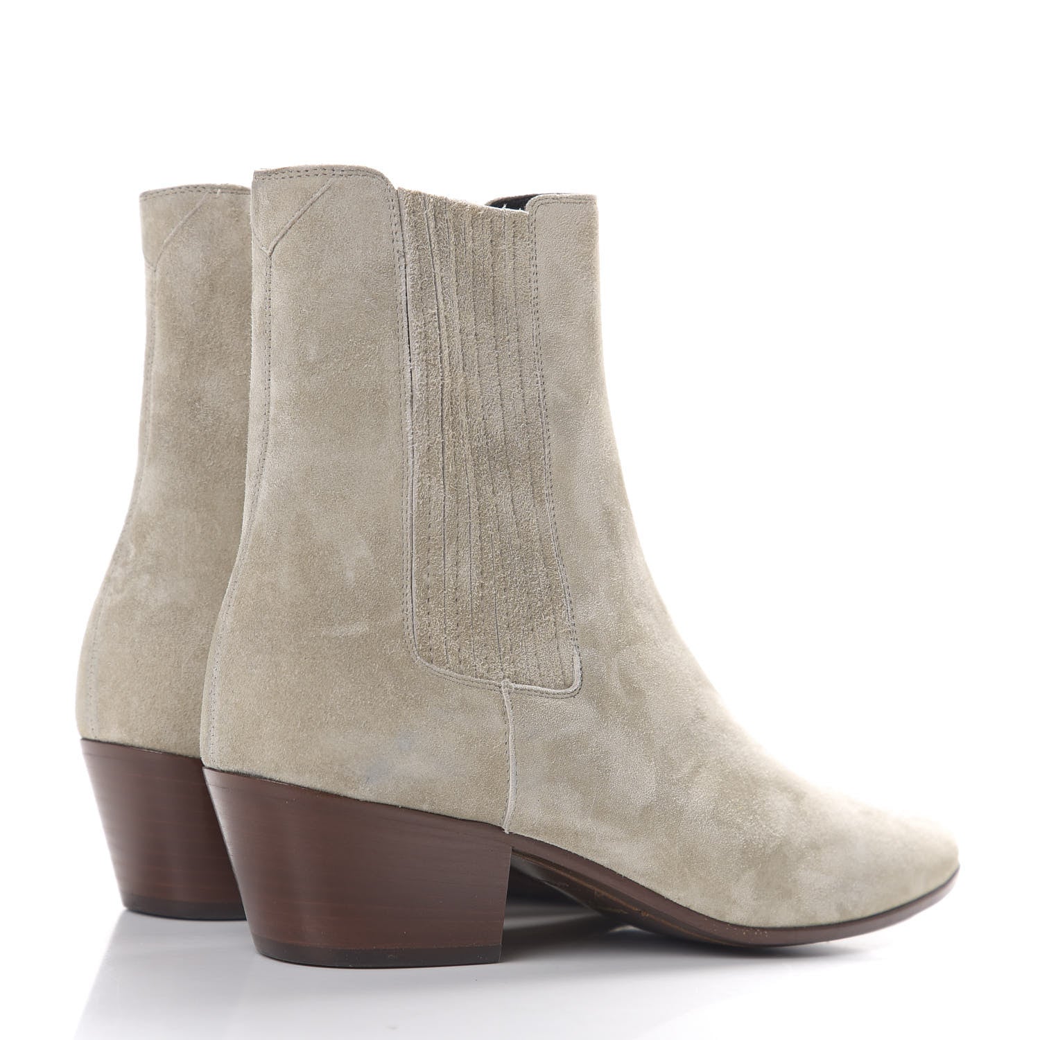 Saint Laurent Suede West Chelsea Boots 36 Grey 4 of 7