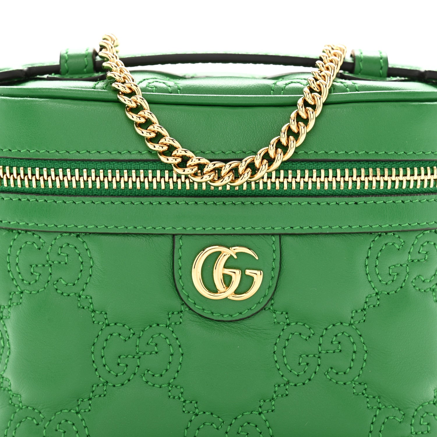 Gucci Calfskin GG Matelasse Mini Top Handle Bag Spring Green 8 of 10