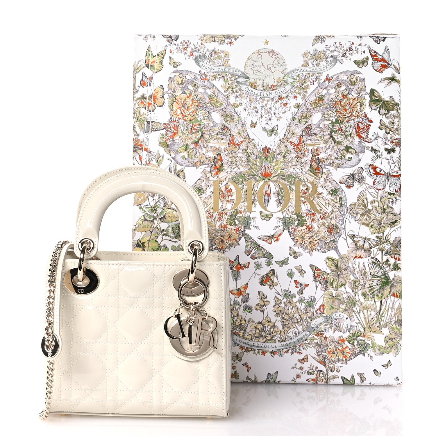 Christian Dior Patent Cannage Mini Lady Dior Latte 11 of 11