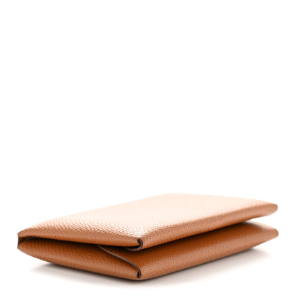 Hermes Epsom Calvi Duo Card Case Gold 4 of 9