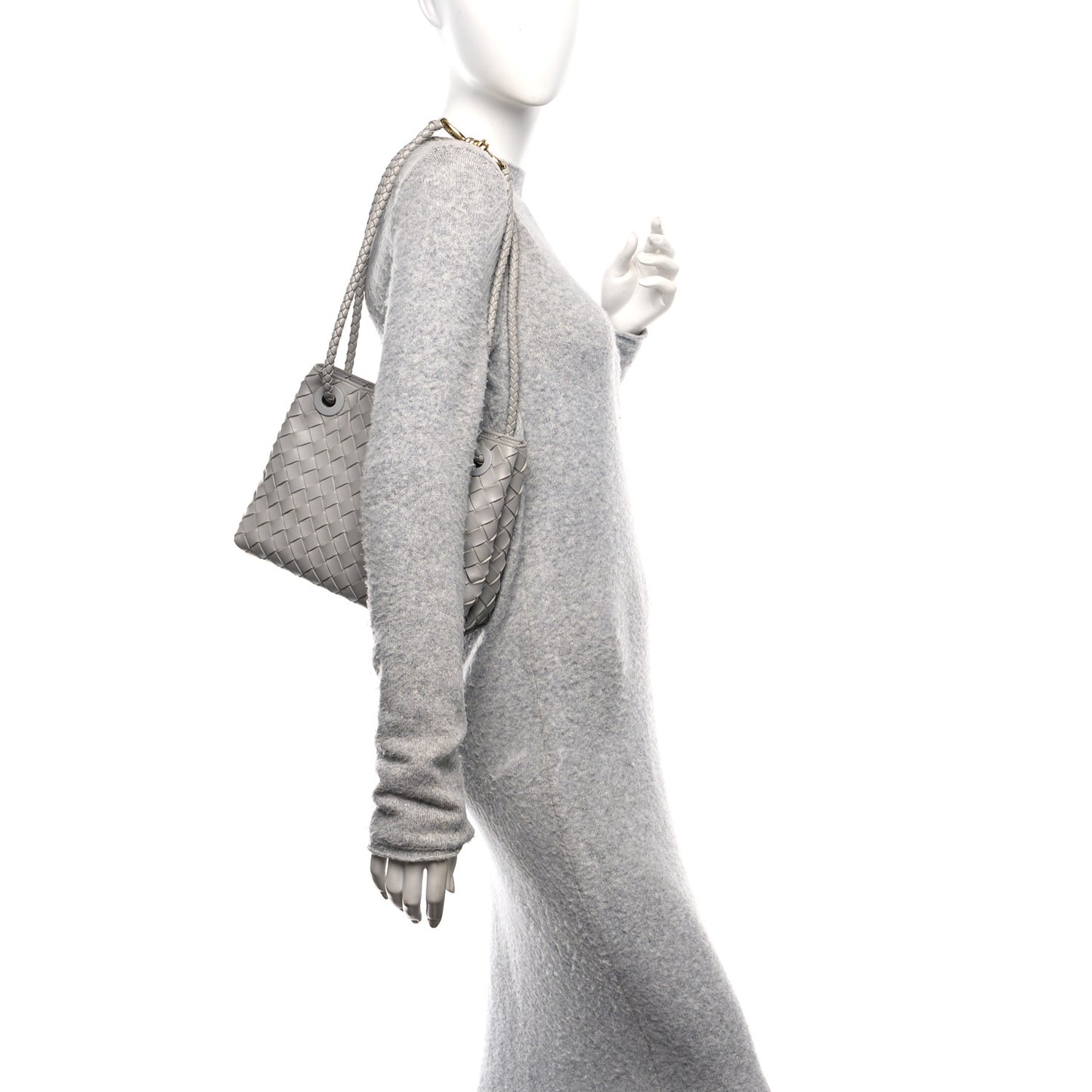Nappa Intrecciato Small Andiamo Shoulder Bag Sterling