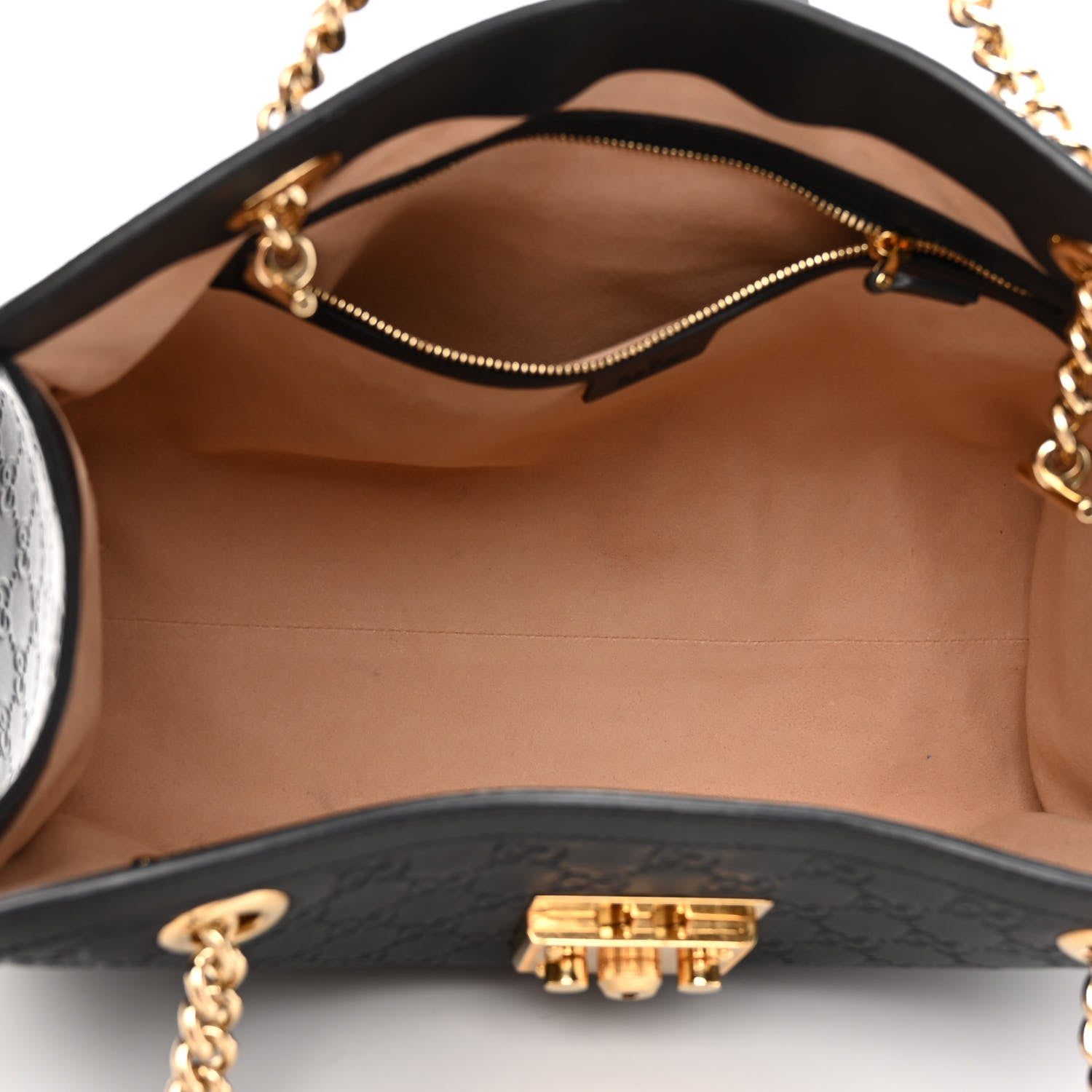 Gucci Guccissima Medium Padlock Tote Black 5 of 11