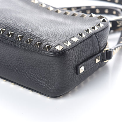 Valentino Garavani Pebbled Calfskin Rockstud Camera Crossbody Bag Black 9 of 9