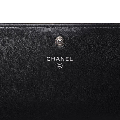Chanel Sheepskin Quilted Mademoiselle Vintage Flap Wallet Black 5 of 14