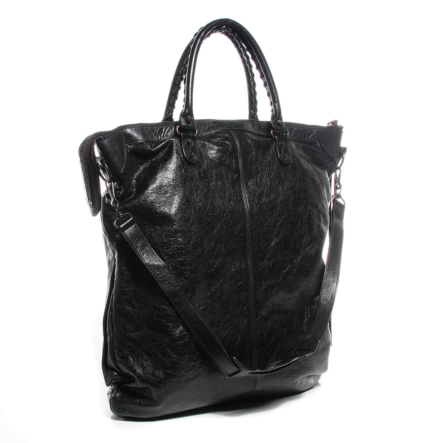 Balenciaga Agneau Classic Hardware Square Tote Black 3 of 13