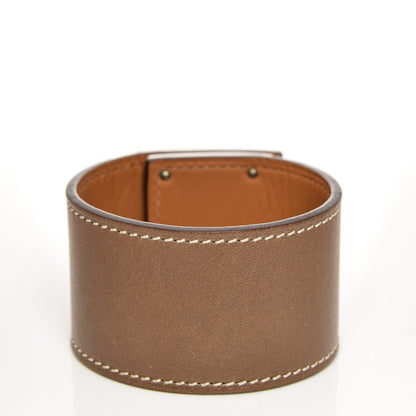 Hermes Tadelakt Kelly Dog Bracelet Etoupe 3 of 5