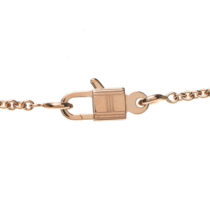 Hermes 18K Rose Gold Diamond Constance Amulettes Charm Pendant Necklace 4 of 6