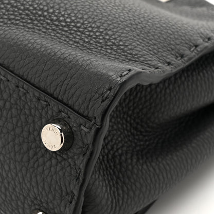 Fendi Cuoio Romano Selleria Bi-Color Mini Peekaboo Iconic Satchel Asfalto Latte 11 of 11