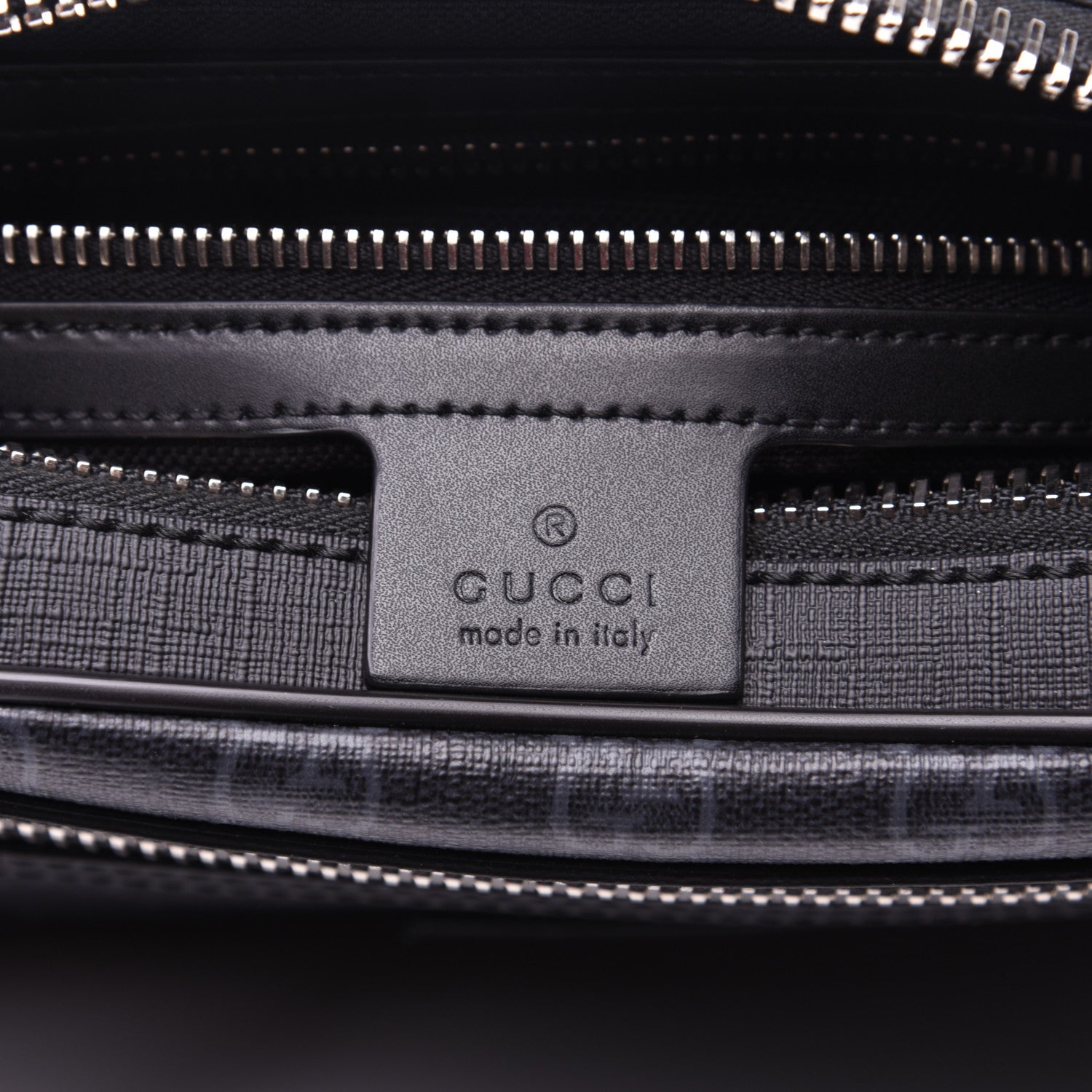 Gucci Soft GG Supreme Monogram Web Belt Bag Black Grey 8 of 9