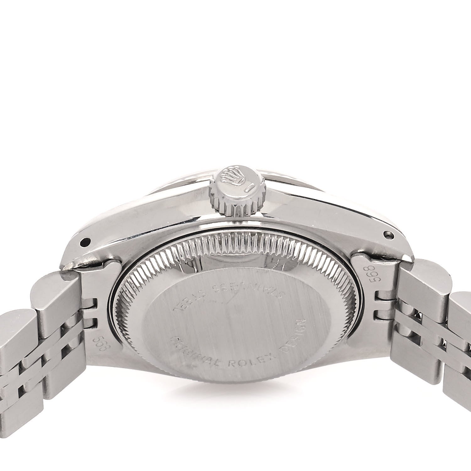 Rolex Stainless Steel 18K White Gold Diamond 26mm Oyster Perpetual Datejust Watch Silver 69174 4 of 4