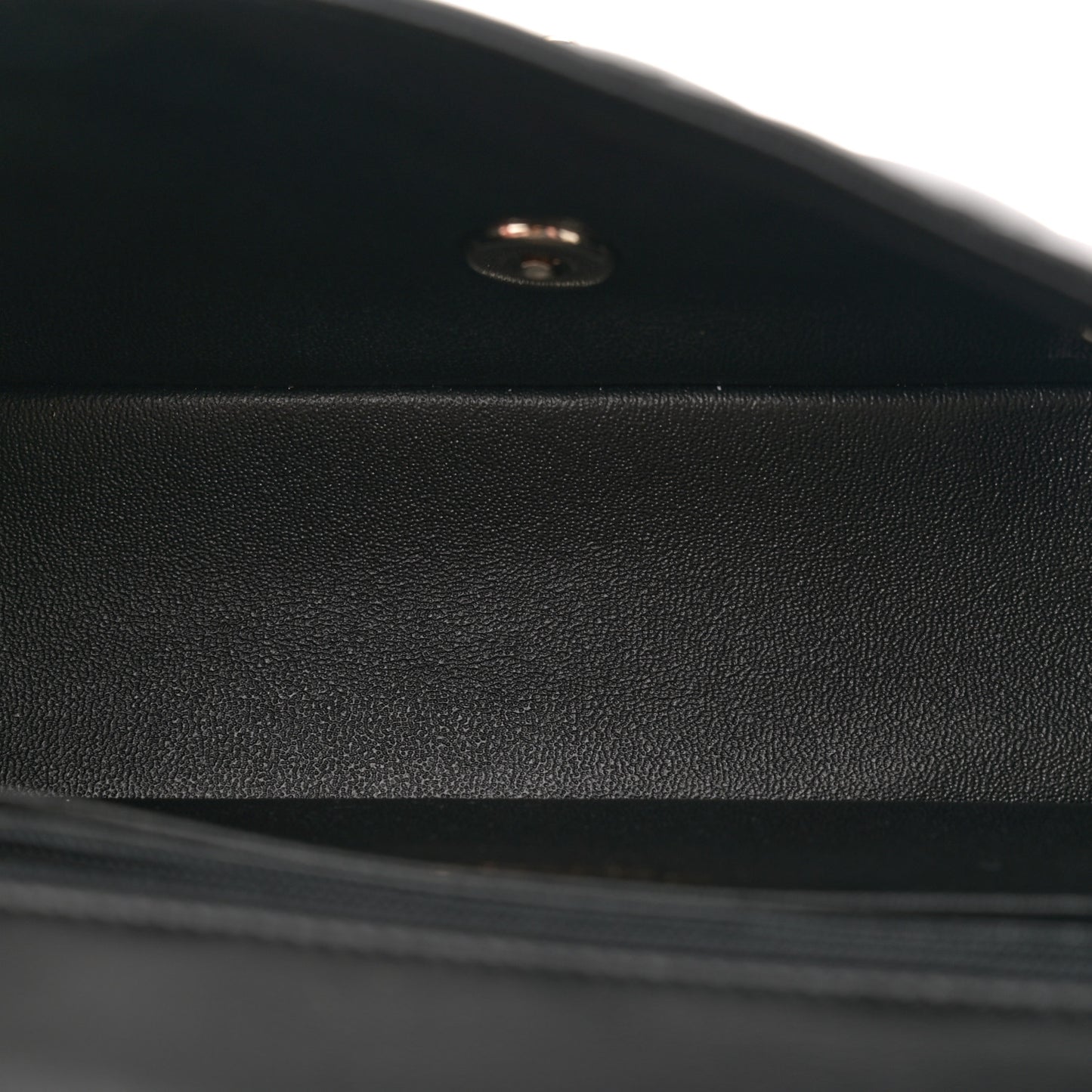Lambskin Quilted Mini Rectangular Flap Black