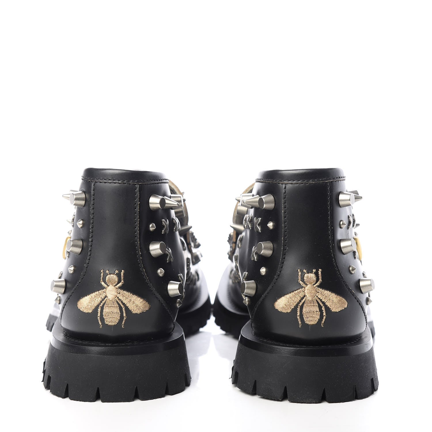 Gucci Cordovan Lux Studded Mens Harald Horsebit Ankle Boots 8.5 Black 7 of 11