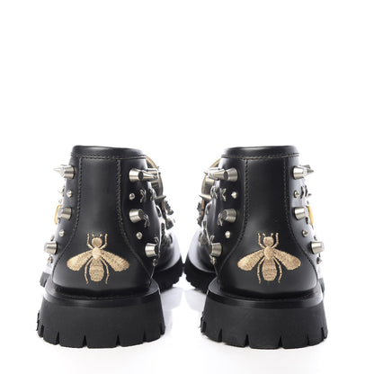 Gucci Cordovan Lux Studded Mens Harald Horsebit Ankle Boots 8.5 Black 7 of 11
