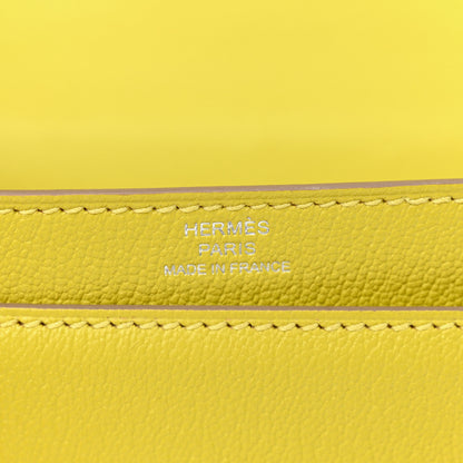 Hermes Chevre Mysore Mini Verrou Chaine Bag Lime 6 of 11