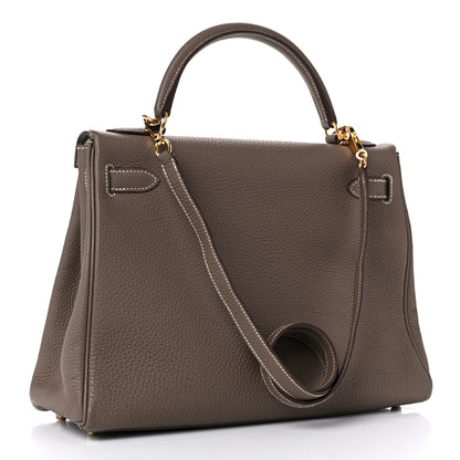 Hermes Togo Kelly Retourne 32 Etoupe 2 of 15