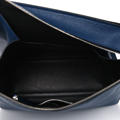 Celine Drummed Calfskin Medium Edge Shoulder Bag Ocean Blue 6 of 18