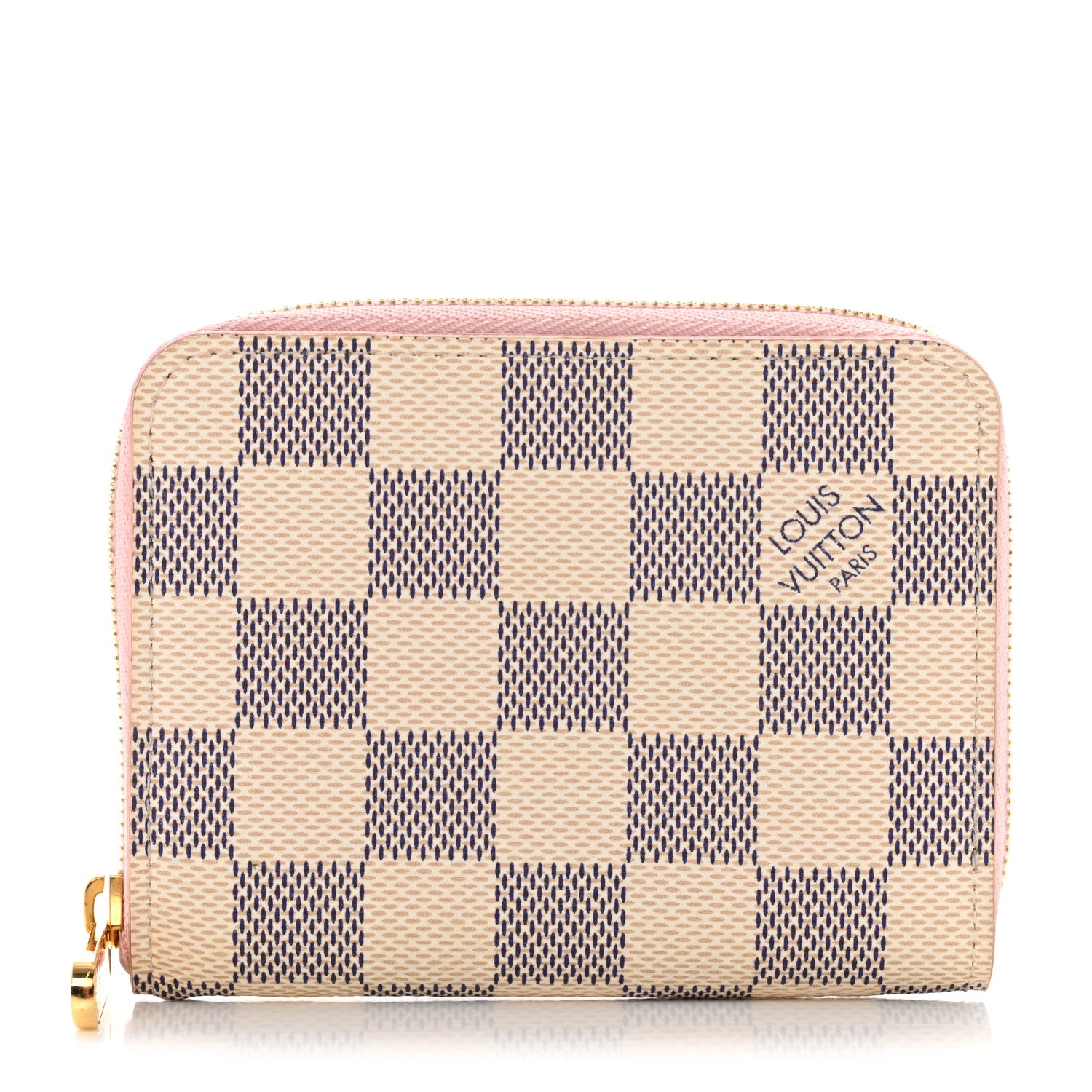 Louis Vuitton Damier Azur Zippy Coin Purse Rose Ballerine 1 of 11