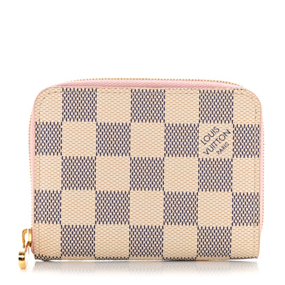 Louis Vuitton Damier Azur Zippy Coin Purse Rose Ballerine 1 of 11