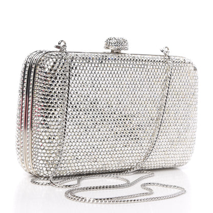 Judith Leiber Crystal Minaudiere Clutch Silver 3 of 9