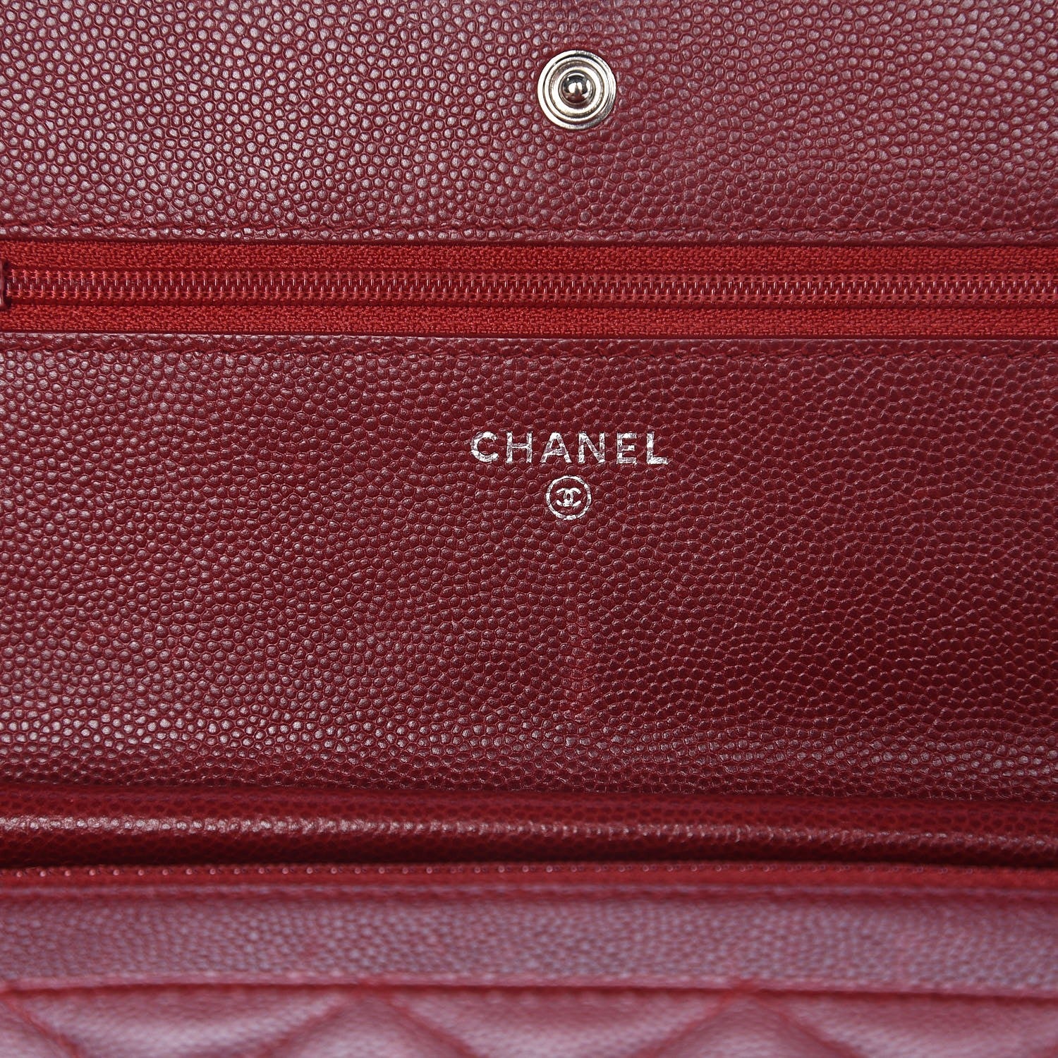 Chanel Caviar Quilted Wallet on Chain WOC Red 6 of 18