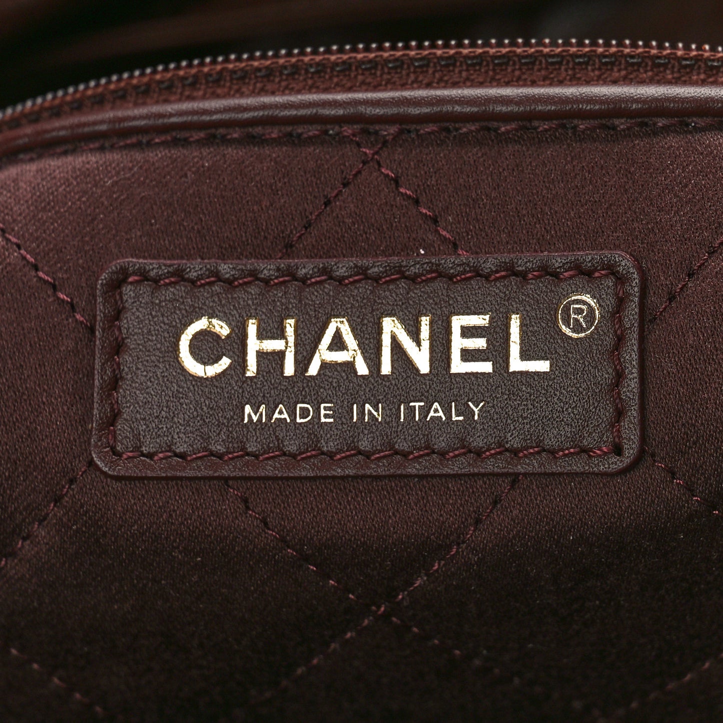Shiny Calfskin Quilted Small Chanel 22 Brown