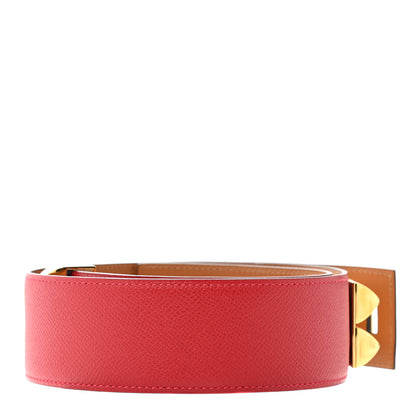 Hermes Epsom Collier De Chien CDC Belt 85 Rouge Casaque 2 of 6