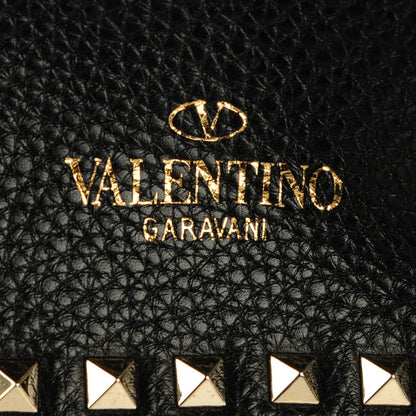 Valentino Garavani Pebbled Calfskin Large Rockstud Flip-Lock Messenger Bag Black 5 of 8