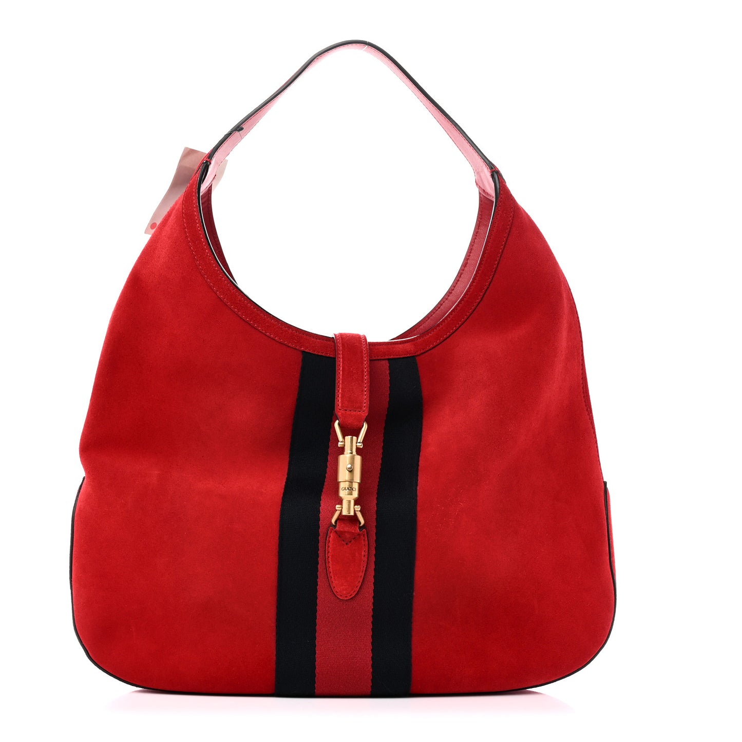 Soft Suede Web Large Jackie Hobo Red