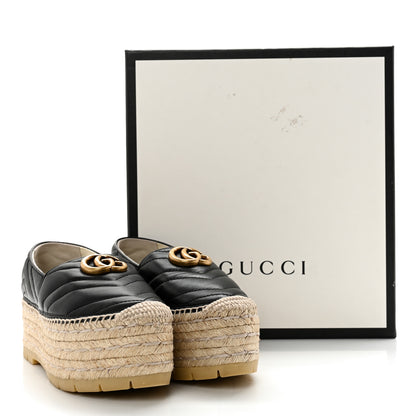 Gucci Nappa Matelasse GG Marmont Platform Espadrilles 35.5 Black 13 of 13
