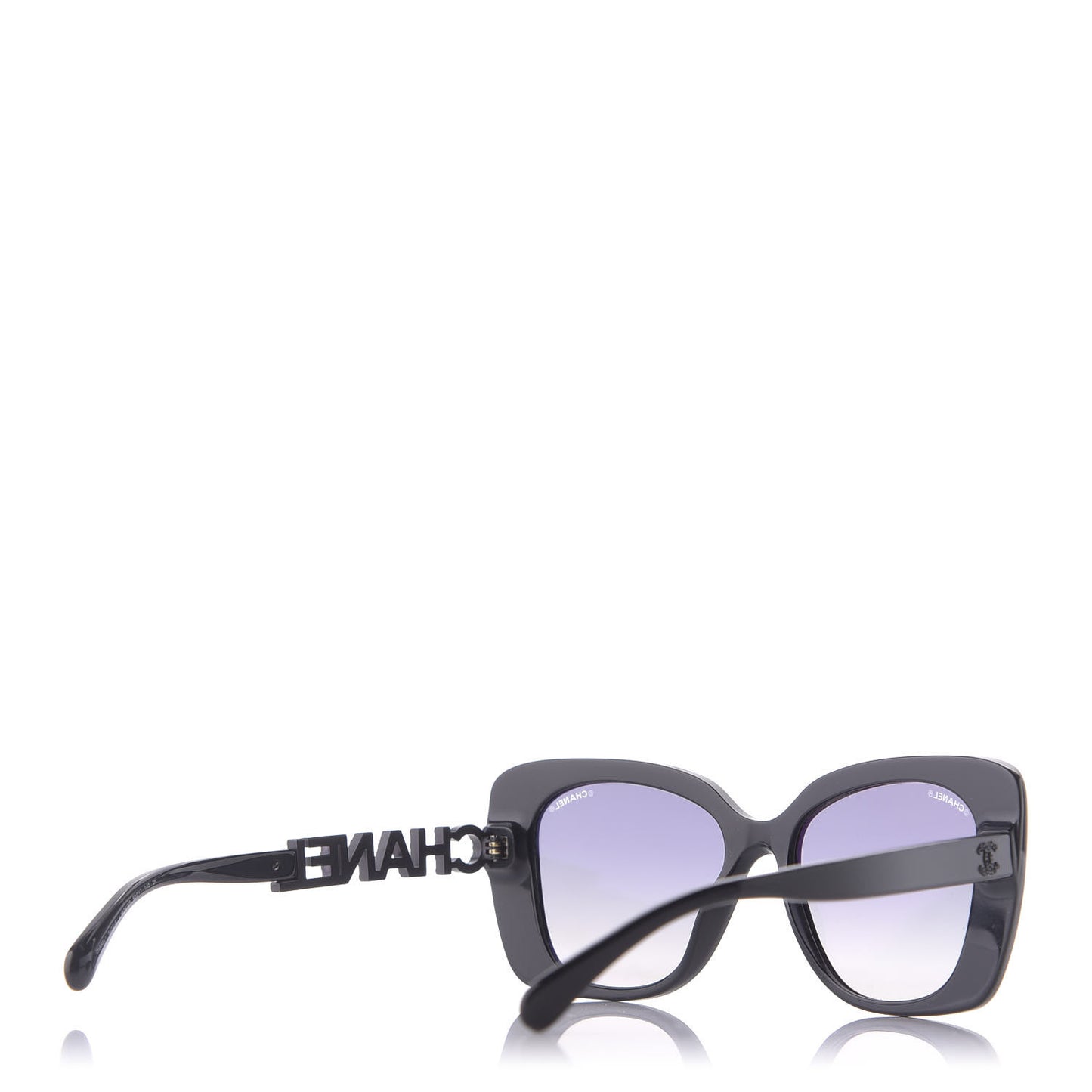 Acetate Strass Square Sunglasses 5422 Black
