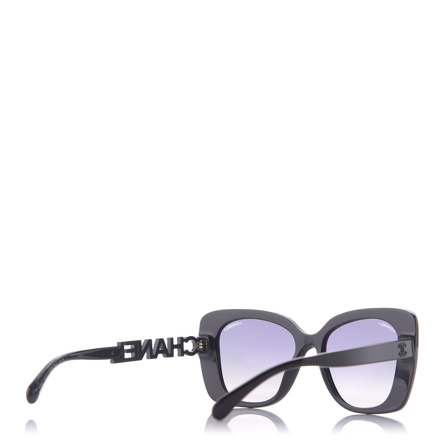 Chanel Acetate Strass Square Sunglasses 5422 Black 4 of 7