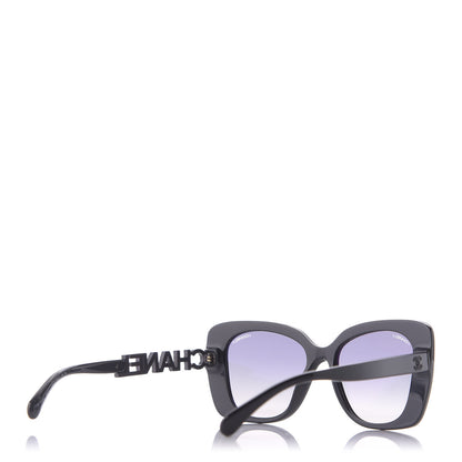 Chanel Acetate Strass Square Sunglasses 5422 Black 4 of 7
