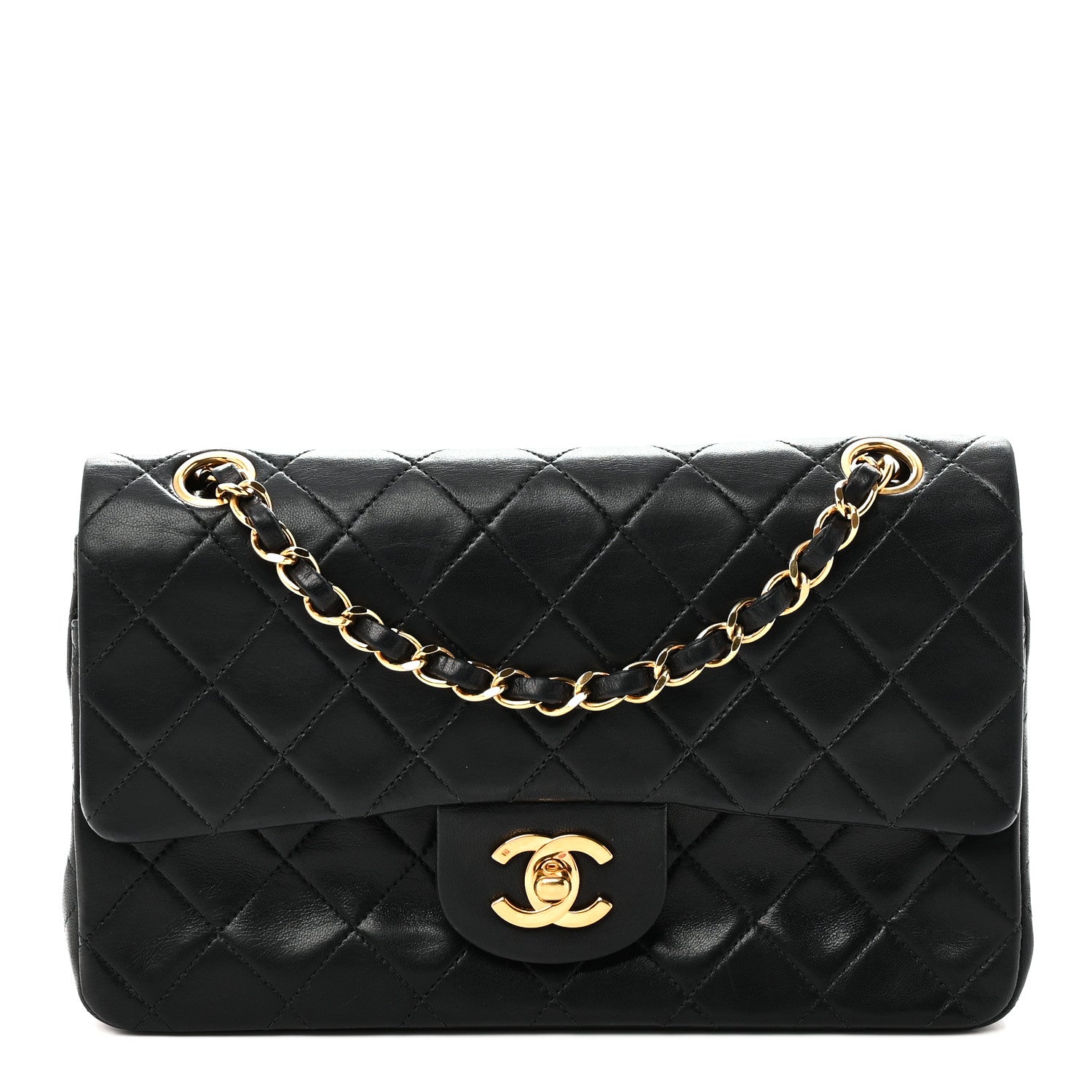 Chanel Lambskin Quilted Small Double Flap Black 1 of 11