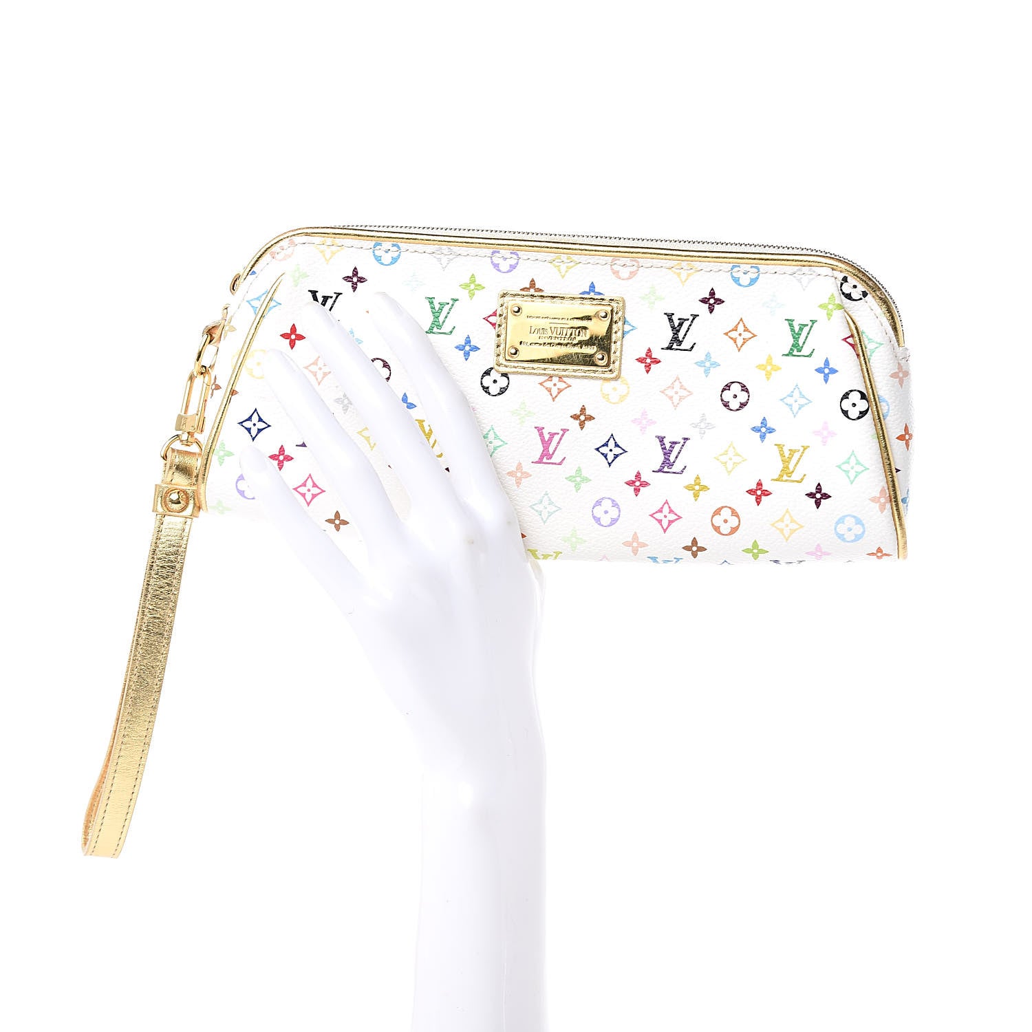 Louis Vuitton Monogram Multicolor Kate Clutch White 2 of 10